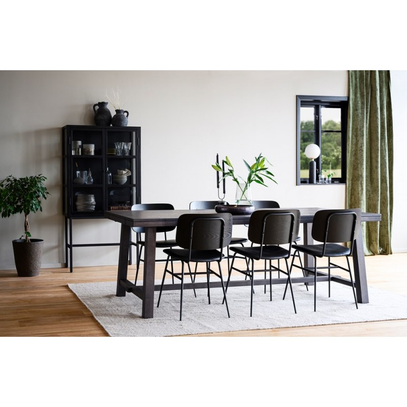 RO Brooklyn Extending Dining Table H 220x95 Dark Brown